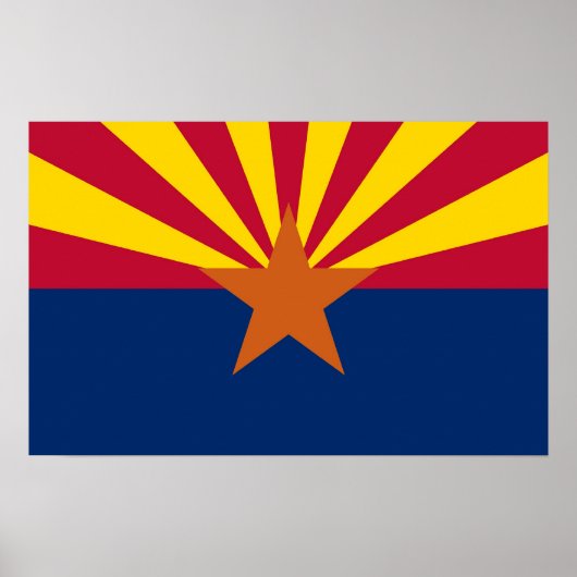 Poster met de vlag van Arizona, VS. (Voorkant)