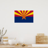 Poster met de vlag van Arizona, VS. (Keuken)