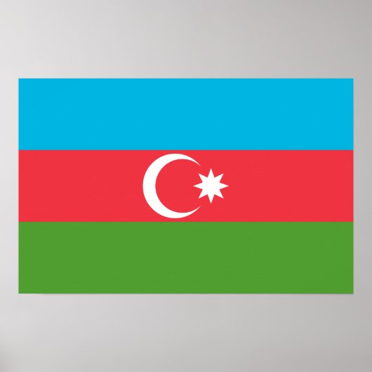 Poster met de vlag van Azerbeidzjan (Voorkant)