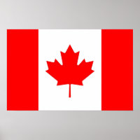 Poster met de vlag van Canada