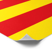 Poster met de vlag van Catalonië (Hoek)