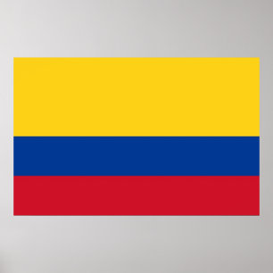 Poster met de vlag van Colombia