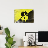 Poster met de vlag van Cool Anarcho-Capitalist (Thuiskantoor)