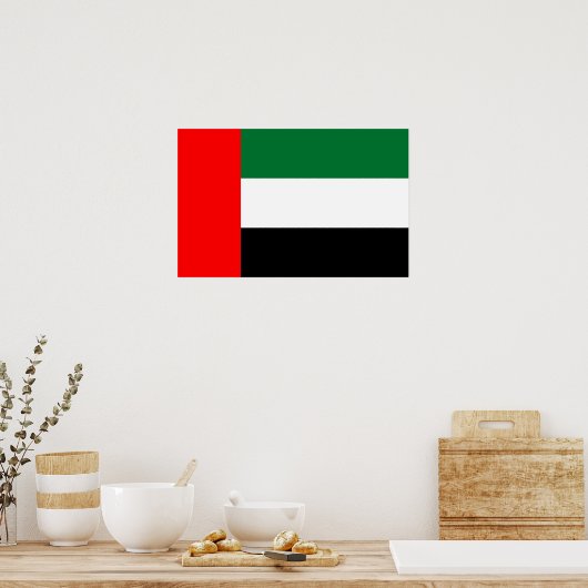 Poster met de vlag van de Verenigde Arabische Emir (Keuken)