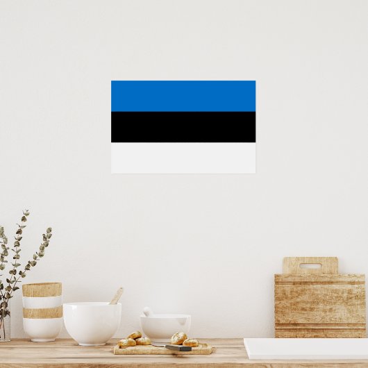Poster met de vlag van Estland (Keuken)