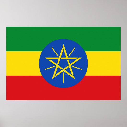 Poster met de vlag van Ethiopië (Voorkant)