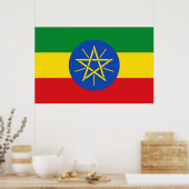 Poster met de vlag van Ethiopië (Keuken)