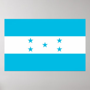 Poster met de vlag van Honduras