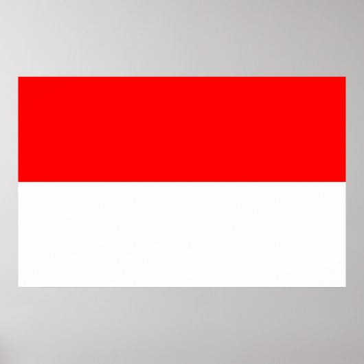 Poster met de vlag van Indonesië (Voorkant)