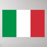 Poster met de vlag van Italië
