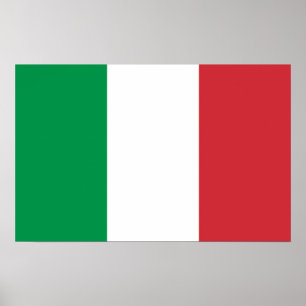 Poster met de vlag van Italië