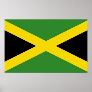 Poster met de vlag van Jamaica