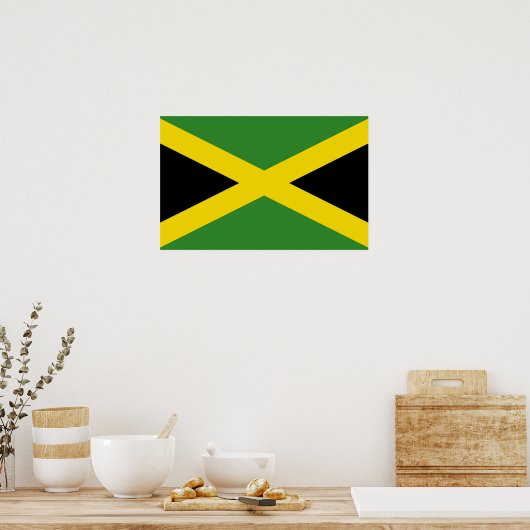 Poster met de vlag van Jamaica (Keuken)