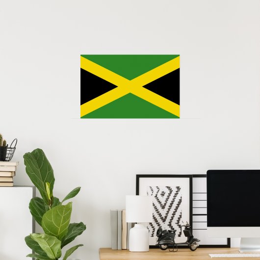 Poster met de vlag van Jamaica (Thuiskantoor)