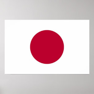 Poster met de vlag van Japan