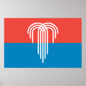 Poster met de vlag van Kansas City, Missouri (Voorkant)