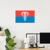 Poster met de vlag van Kansas City, Missouri (Thuiskantoor)
