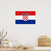 Poster met de vlag van Kroatië (Keuken)