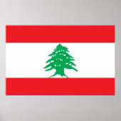 Poster met de vlag van Libanon (Voorkant)