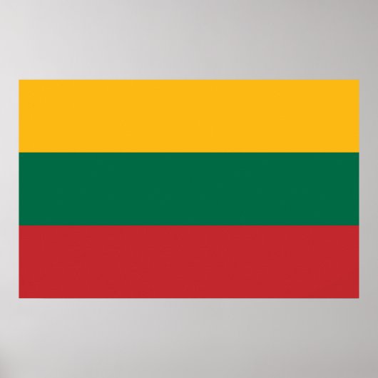 Poster met de vlag van Litouwen (Voorkant)