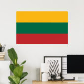 Poster met de vlag van Litouwen (Thuiskantoor)