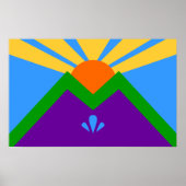 Poster met de vlag van Manitou Springs, Colorado (Voorkant)