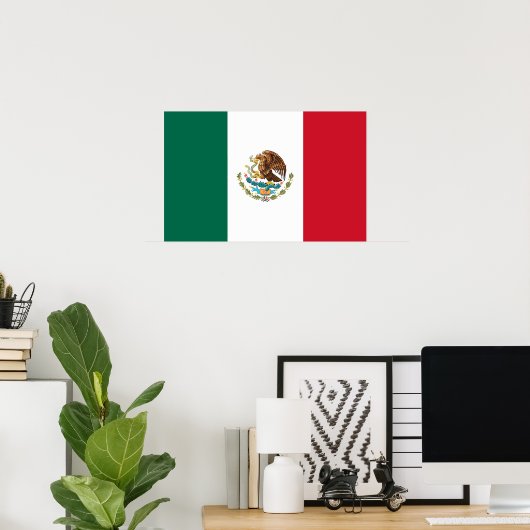 Poster met de vlag van Mexico (Thuiskantoor)
