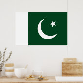 Poster met de vlag van Pakistan (Keuken)