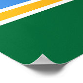 Poster met de vlag van Portland, Oregon, Verenigde (Hoek)