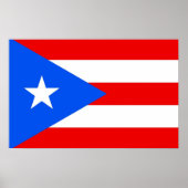 Poster met de vlag van Puerto Rico, VS (Voorkant)