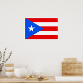 Poster met de vlag van Puerto Rico, VS (Keuken)