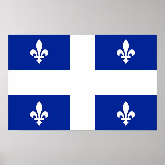 Poster met de vlag van Quebec, Canada (Voorkant)