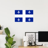 Poster met de vlag van Quebec, Canada (Thuiskantoor)
