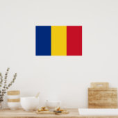 Poster met de vlag van Roemenië (Keuken)
