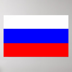 Poster met de vlag van Rusland