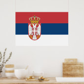 Poster met de vlag van Servië (Keuken)