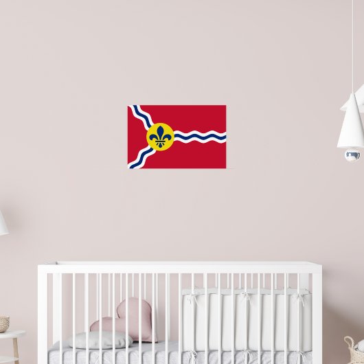 Poster met de vlag van St. Louis, Missouri (Kinderkamer 2)