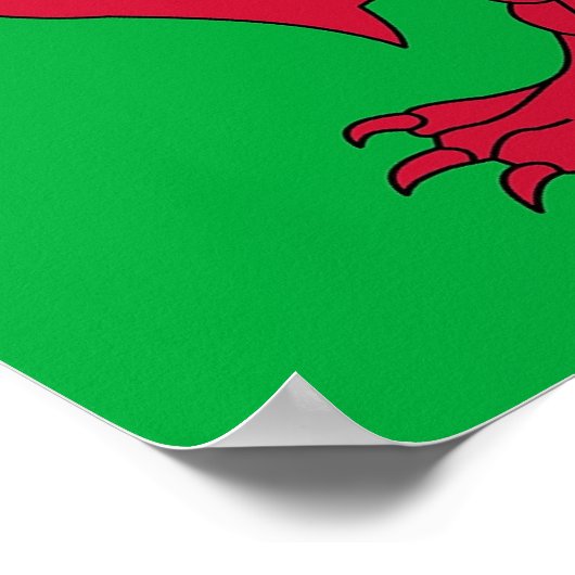 Poster met de vlag van Wales (Hoek)
