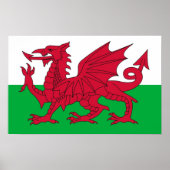 Poster met de vlag van Wales (Voorkant)