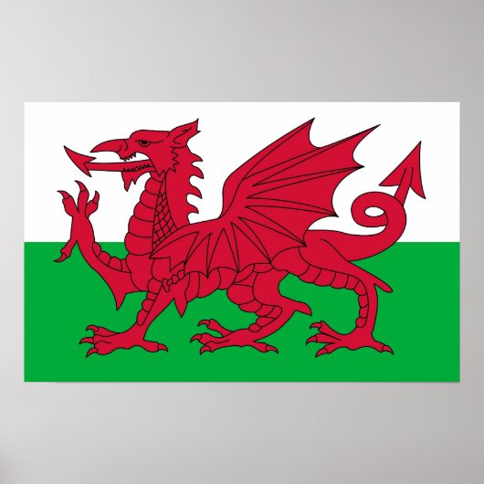 Poster met de vlag van Wales (Voorkant)