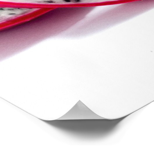 Poster met drakenvrucht. (Hoek)