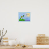 Poster met drijvende kikker (Keuken)