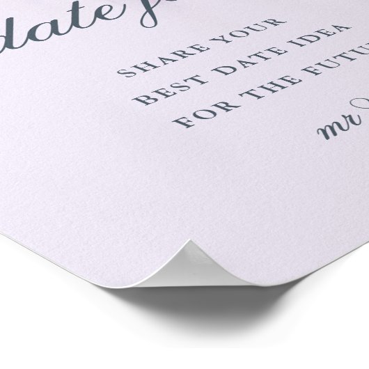 Poster met droomdatum (Hoek)