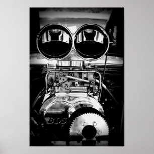 Poster met drukmotor