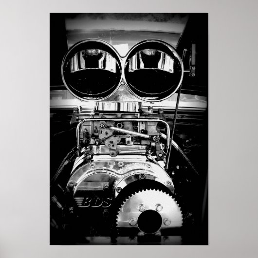 Poster met drukmotor (Voorkant)