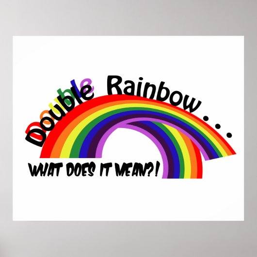 Poster met dubbele regenboog (Voorkant)