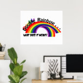 Poster met dubbele regenboog (Thuiskantoor)