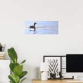 Poster met dubbelkuif-aalscholver vogel (Thuiskantoor)
