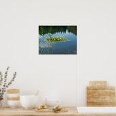 Poster met een afbeelding witte lotusbloemen (Keuken)