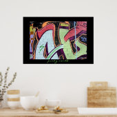 poster met een funky graffiti (Keuken)